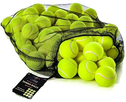 MAECENA Pack of 12 Tennis Balls for Pets Training Kids with Carry bag Tennis Balls for Dogs Kids Sports