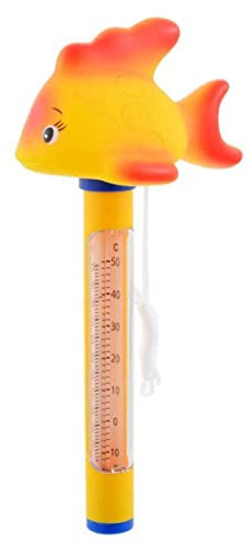 Schwimmbad-Thermometer, niedliche Tier-Cartoon-Temperaturmessgeräte mit Schnur, Goldfisch, Thermometer