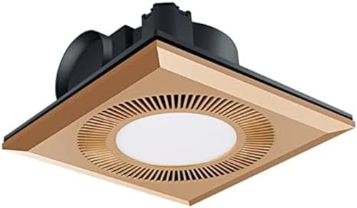 Aspiratore da 10 pollici Aspiratore da finestra da soffitto con luce, LED quadrato silenzioso per montaggio a soffitto Ventilatore combinato per bagno/doccia/bagno/casa/ufficio Ventilatori e