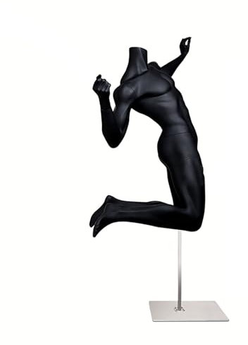 Elitix Manichino Forma di Abbigliamento per Manichini Sportivi da Badminton per Esposizione in Boutique, Manichino Moderno Senza Volto con Spalle, Modello di Abbigliamento Torso Gancio per Il Corpo