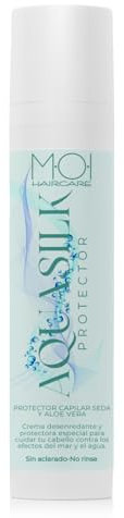 AQUA SILK CREMA CAPILAR DESENREDANTE Y PROTECTOR DE VERANO | protege el cabello del mar y del cloro | seda y aloe vera | M·O·I HAIR CARE | 100ML