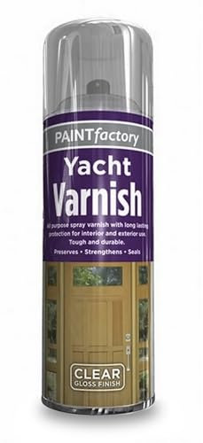 AOC24 All Purpose Acrylic Based Varnish Spray Paint 400ml - Matt, Gloss, Yacht, Finish - Interior & Exterior Wood, Metal, Fibreglass, Plastic Paint - Tough & Durable Anti Mould Spray Paint