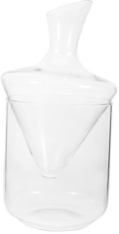 ELAYARD Decantador De Vino Tinto Clásico De Transparente Con Dispensador y Cubo De Hielo Para Mejorar Sabor y Aroma