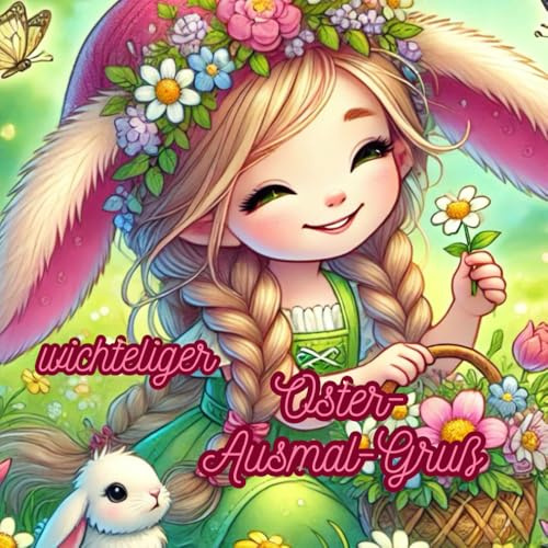 wichtelige Oster-Ausmal-Grüße; Wichtel-Mädchen: ein Ostergeschenk vom Wichtel-Mädchen, Ausmalbilder mit Platz für persönliche Wichtel-Nachrichten (Wichtel-Bücher)