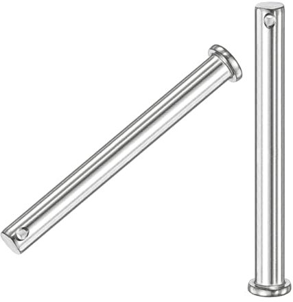M METERXITY 2-Pack Single Hole Clevis Pins, M10 x 120mm 304 Stainless Steel Flat Head Clevis Pins for Mechanical Linkage/Fixed Parts/Ship Rigging, Link Hinge Pin Reusable