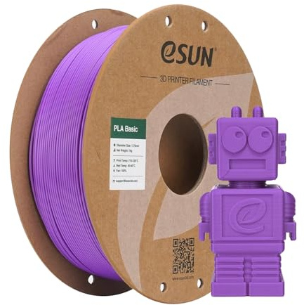 eSUN PLA Basic Filament 1.75mm, Gräulich Violette, 1KG | PLA 3D Drucker Filament Maßgenauigkeit +/- 0.03mm, 1KG Spule (2.2 LBS) Super Speedy PLA Filament für 3D Drucker