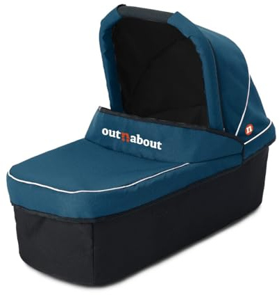 Out'n'About Babywanne v5 für Neugeborene mit Matratze, Einsatz und Adapter, EN1466 zertifiziert, kompatibel mit Nipper, GT & Little Nipper Single, Highland Blue