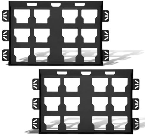 Mounting Plate Compatible with Milwaukee Packout Toolboxes, Space Saving Wall Mount Packout Accessories, Full Metal Powder Coated Packout Mounting Plate, Tool Storage Organizer System (2 Full Width)