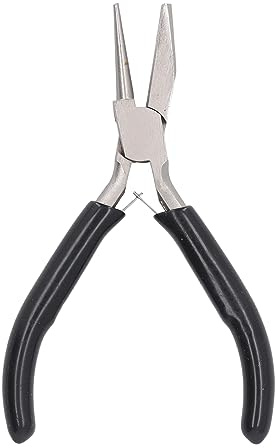 Pinza per anello di filo 5 pollici Mezzo concavo a naso rotondo Pinza per avvolgimento in acciaio carbone per la produzione di gioielli fai - -te