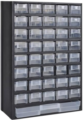 Générique Armoire à Outils avec 41 tiroirs Plastique, Quincaillerie, Accessoires de quincaillerie, Organisation & Rangement d'outils, Armoires à Outils, Noir, (Poids 2.9KG)