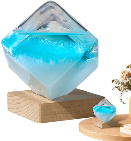 Nevalerra de previsión meteorológica, barómetro de de tormenta, barómetro de líquido, este cubo de agua de | decoración de interiores, decoración de mesa para dormitorio, salón
