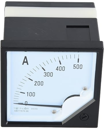 Zerodis Rilevatore Tester Pannello Misuratore di Corrente Analogico 200a 400 A, Voltmetro Multimetro di Tensione CA/CC 500a Amperometro per Sistemi di Controllo dell'energia Elettrica,