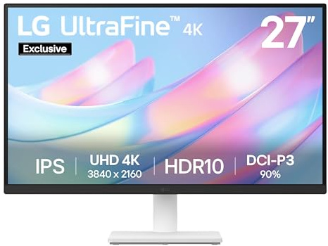 LG Ultrafine Moniteur 4K 27US50Z-W (Excl.) - 4K UHD IPS 27, 60Hz, 5ms, DCI-P3 90%, 10bit, HDR10, Mode Flicker Safe & Reader, économie d'énergie Intelligente, réglage de l'inclinaison, DP1.4, HDMI