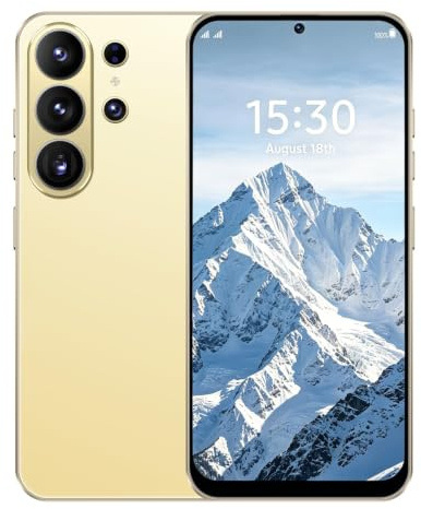 QrZrQ 4G Smartphone, 6.6 HD+ Incell Display, 4GB RAM+32GB ROM (TF 256GB), 5000mAh Battery, Android 12, Dual Nano SIM, 16MP+13MP Camera, Face Unlock, OTG (Golden)