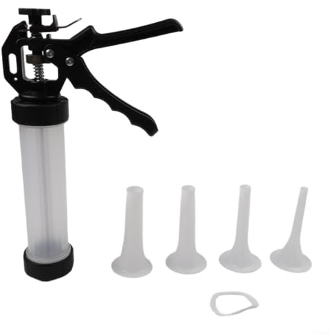 Embuchadora de Salchichas Manual 500ml con 4 Boquillas - Relleno Carne Casera para fácil 36cm