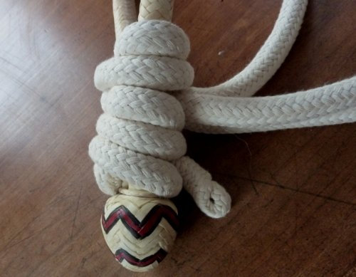 Pferdeseile_DE Mecate Westernzügel Baumwollzügel 7 Meter in der Farbe Natur