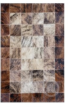 Sunshine Cowhides 100% Genuine Patchwork Cowhide Rug - Degrade, Mosaic Design, Modern Animal Hide Rugs for Living Room, Office or Kitchen Area - Bedside Front Door Mat - Small (2 x 3 Ft.)