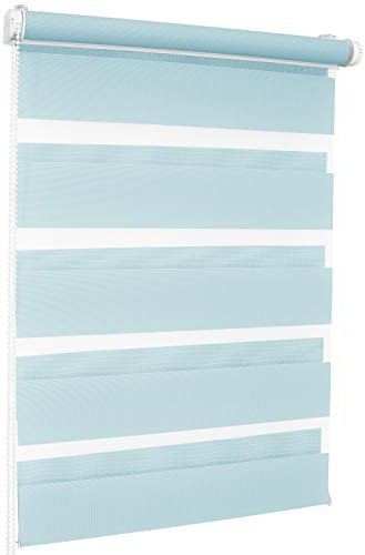 Rollmaxxx Duo-Rollo Doppelrollo Klemmfix ohne Bohren (110 x 150 cm, Blau)