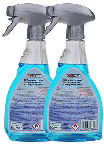 ProPlus Dégivrant vitres prêt à l'emploi - 2 x 500 ml en flacon pulvérisateur.