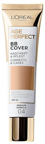 L'Oréal Paris Getöntes Feuchtigkeitsserum Age Perfect BB Cover 04 Medium Vanilla, 1 Stück