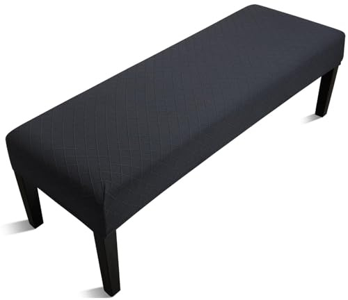 Fuloon Universal-Bezug für Esszimmer Bank, Elastisch Stuhlhusse | 137X46cm, Abnehmbar Bankhussen, Waschbarer Sitzbank überzug, für Hotel, Bankett,Restaurants