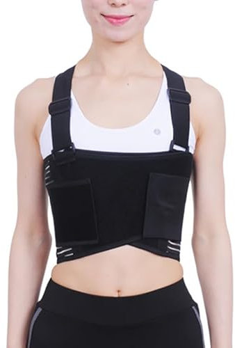 Ceinture Thoracique, Orthèse Dorsale, Orthèse de Soutien pour Fracture des Côtes, Ceinture de Protection Lombaire Respirante et Réglable pour la Poitrine, Soutien de Compression Thoracique pour les Bl