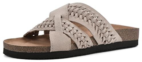 WHITE MOUNTAIN Women's Harding Footbed Sandal, Sandal Wood/Suede, 5 UK