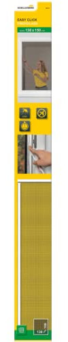 Schellenberg 70471 Fliegengitter Fenster Easy Click mit Fiberglasgewebe ohne bohren, einfaches Einklicken des Insektenschutz Gewebes, Fliegennetz problemlos austauschbar, 130 x 150 cm, weiß