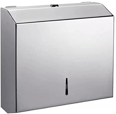 LIOONS Quadratischer Handtuchspender Edelstahl-Papierhandtuchspender mit Schloss Wandhalterung Mehrfach-Handtuchspender