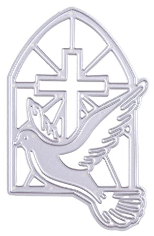 Tauben-Kreuz-Muster, Metall-Stanzformen, Schablone, DIY, Scrapbooking, Album, Papierkarten, Vorlage, Präge, Handwerk, Dekoration