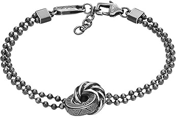 Emporio Armani Herrenarmband aus Edelstahl oder Perlen mit Karabinerverschluss