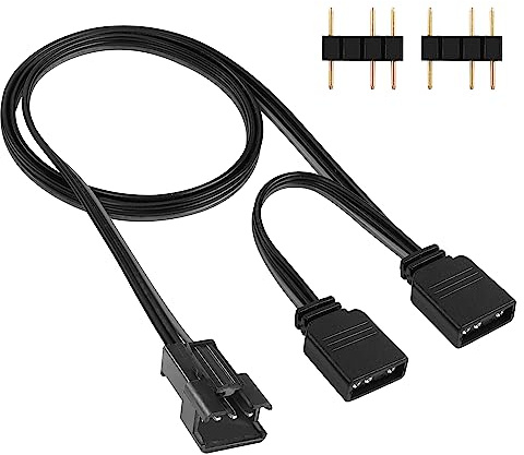 YACSEJAO Adapterkabel RGB 5 V 3 Pin für MSI Mystic Light Gigabyte Fusion - Kompatibel Mit 3-Pin SM Connector Digital LED Kabel für Motherboard, 50 cm