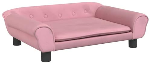 vidaXL Hundebett Rosa 70x48x22 cm Samt