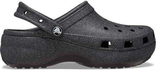 Crocs Women's Classic Platform Glitter Clog 42-43 EU Black