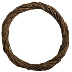 Hrlace Corona de Adviento de 10 cm, corona de mimbre sin pelar, corona de Navidad, corona de puerta, corona de Pascua, corona de madera colgante para manualidades, Navidad, Halloween, boda, fiesta,