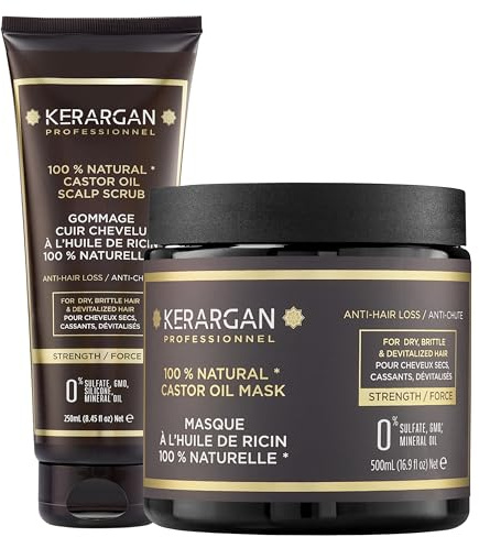 KERARGAN - Duo Ricin Masque & Gommage Cuir Chevelu - 500ml+250ml