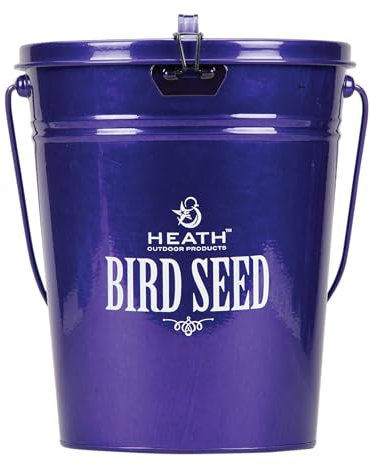 Heath Outdoor Products 21702 Bird Seed, Animal Food, Dog Poop and Trash Storage Container, Rodent Resistant, Purple
