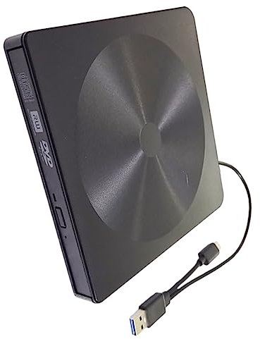 KONTONTY Typec External Dvd Drive Multifunctional Usb Cd Dvd Optical Drive for Laptop Notebook Black Compatible and