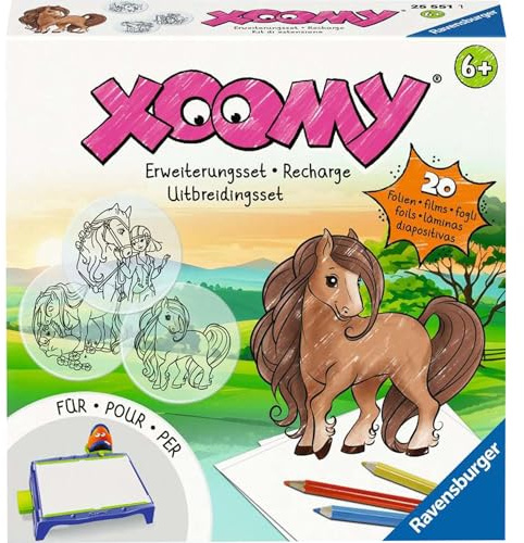 Ravensburger Xoomy Erweiterungsset Pferde - Erweiterungsset für den Xoomy Midi oder Maxi, Xoomy Erweiterung mit 20 neuen Motiven