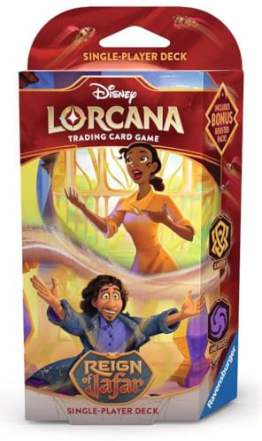 Ravensburger - Disney Lorcana TCG: Reign of Jafar Starter Deck A | Juegos De Cartas Adultos Y Niños con 60 Cartas Disney Lorcana | Juegos Niños 8 Años O Más Coleccionables | Regalos Originales