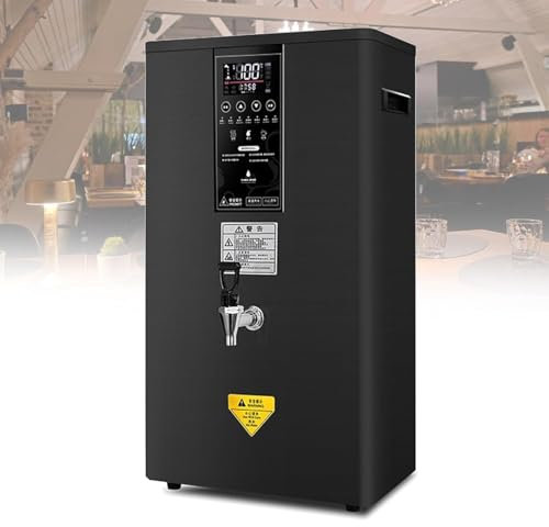 Dispensador de agua caliente instantáneo eléctrico, dispensador de agua caliente comercial, máquina de agua hirviendo con calentamiento por pasos, tetera para café y té montada en la pared,Black-60L/H