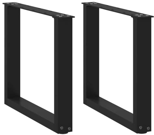 vidaXL Couchtischbeine U-Form 2 STK. Schwarz 50x(42-43) cm Stahl