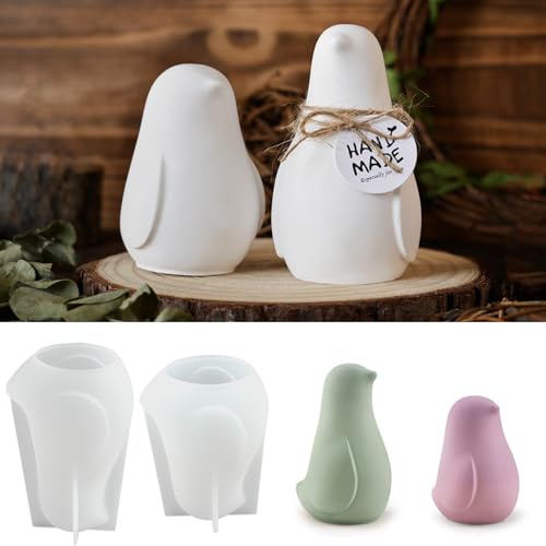 2 StüCk Silikonform Vogel, Silikonformen Gießformen Vogel Kerzenform | Silikonformen Gießformen Kerzen, Frühling Gipsformen zum Gießen, 3D Vogel Gießformen Silikon Ostern, Weiches Wiederverwendbar