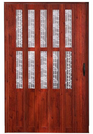 Aluminium-Falttür Mit Griff, Innere Schiebe-Falttür Ohne Untere Schiene Mit Montagematerial For Tür Und Wohnzimmer, Raumteiler, Schranktür, Akkordeontür(40x80in(101x203cm))