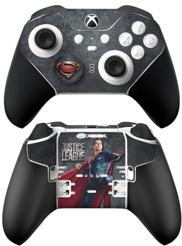 Head Case Designs Officially Licensed Justice League Movie Superman Logo And Character Art Vinyl Sticker Gaming Skin Decal Cover Compatible With Xbox Series X & S Elite Wireless Controller Series 2
