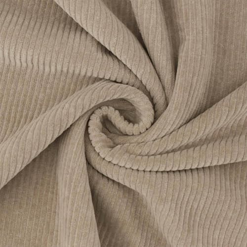 Cordjersey Stoff, elastisch, Jersey-Stoff, uni taupe (Länge am Stück: ab 50cm / Breite: 150cm)