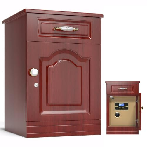 Zertylre Coffre-fort avec clé, serrure à combinaison, coffre-fort numérique avec système d'alarme, caisse à monnaie numérique pour la maison, le magasin, le bureau, l'hôtel, l'argent, les documents