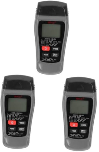 Gadpiparty Lot De 3 Hygromètres Pour Bois Testeur D'Humidité Pour Cloisons Sèches Détecteur De Goujons Détecteur De Monoxyde De Carbone Jauge De Rosée Piles Humidimètre Pour Murs