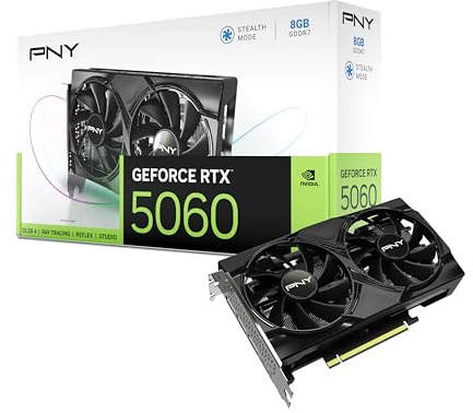 PNY Tarjeta Gráfica GEFORCE RTX™ 5060 8GB Dual Fan DLSS 4