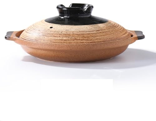 Terrakotta-Schmortopf Mit Deckel – Altmodischer Erdton Kochtopf, Ideal Zum Kochen Im Offenen Feuer – Keramikkasserolle, Tontopf(1200ml)